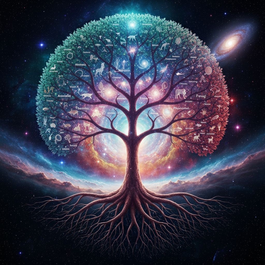 Os Cinco Reinos na Árvore da Vida Digital